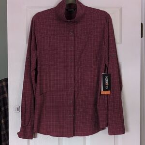 Kerrits Rust Plaid Shirt Women's Lg NWT